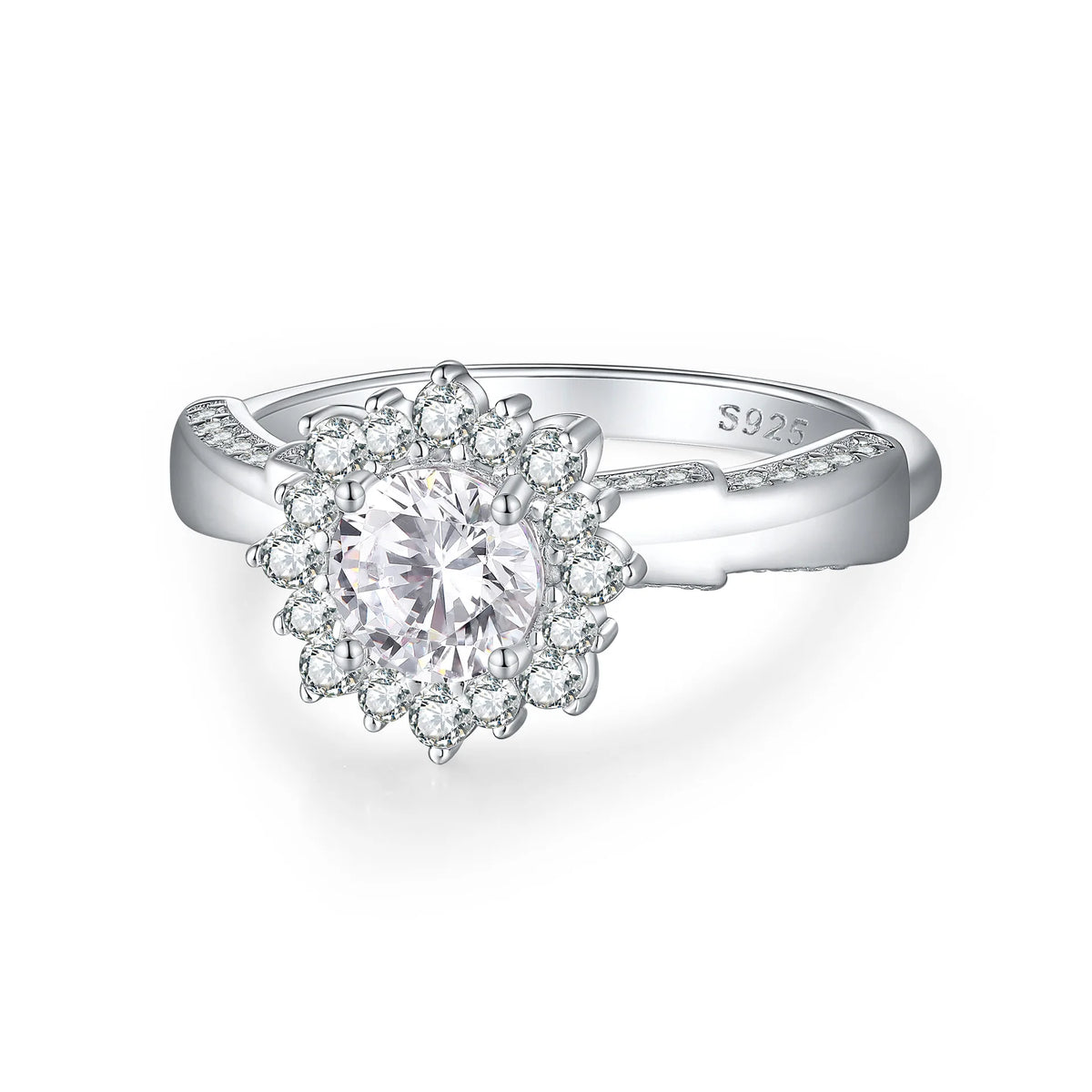 MuShan Jewelry 925 Sterling Silver Ring Wedding Band High Carbon Diamond Sister Gift Elegant Jewelry Women Rings Fine Jewelry