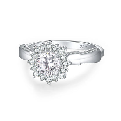 MuShan Jewelry 925 Sterling Silver Ring Wedding Band High Carbon Diamond Sister Gift Elegant Jewelry Women Rings Fine Jewelry