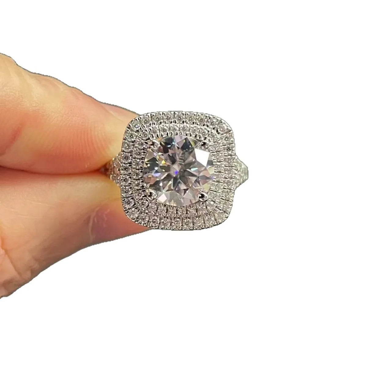 MUHAN Luxury Jewelry  925 Sterling Silver Ring Wedding Band  Women GRA Certificate Moissanite Diamond Rings D Color Fine Jewelry