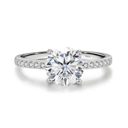 MuShan Jewelry 925 Sterling Silver Ring Wedding Band High Carbon Diamond Vintage Style Modern Style Women Rings Fine Jewelry