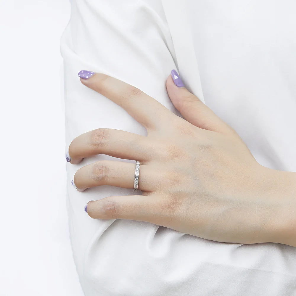 Bague de mariage MuShan Jewelry en argent sterling 925 avec diamant à haute teneur en carbone, cadeau de Saint-Valentin, cadeau pour sœur, bagues pour femme, joaillerie fine