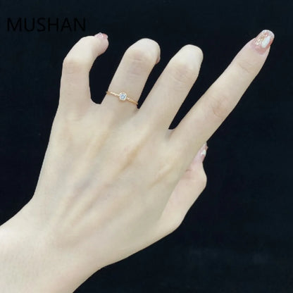 MUSHAN Luxury Custom 14K 18K Gold Rings Band Jewelry With Moissanite Diamond Lab Grown Gemstones Diamond Wedding Ring For Women