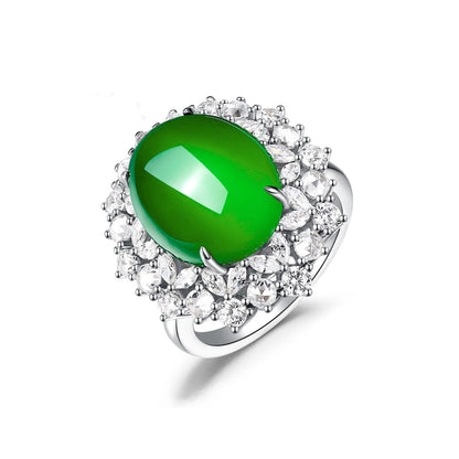 MuShan Jewelry 925 Sterling Silver Ring 5A CZ Gemstones HCD Gemstones Designer Bridal 925 Sterling Silver Ring Accessories