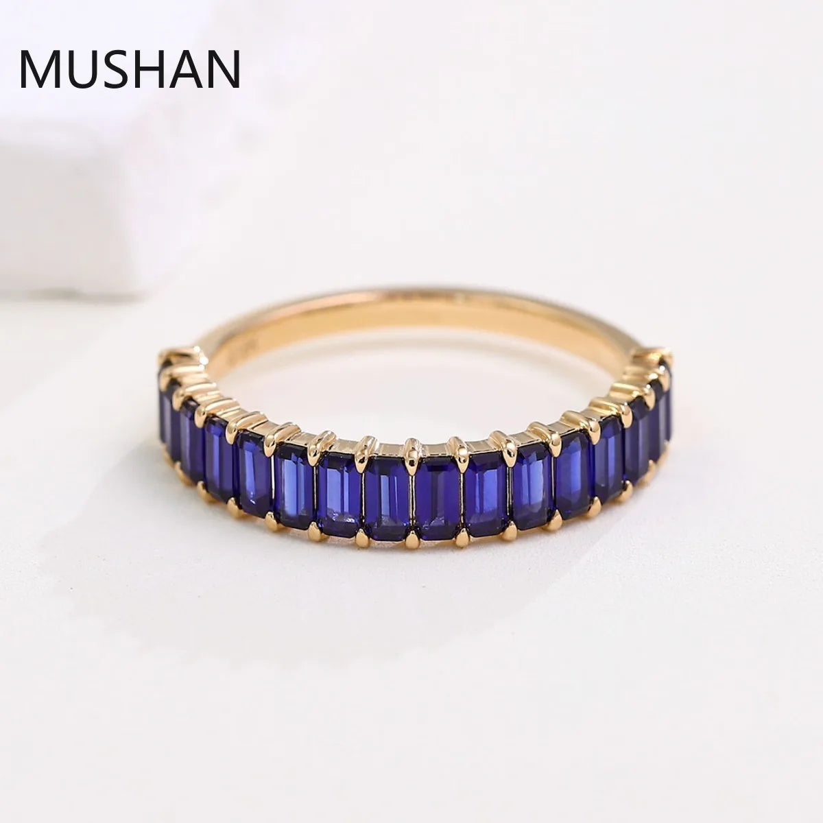 MUSHAN Luxury Custom 14K 18K Gold Rings Band Jewelry With Moissanite Diamond Lab Grown Gemstones Diamond Wedding Ring For Women