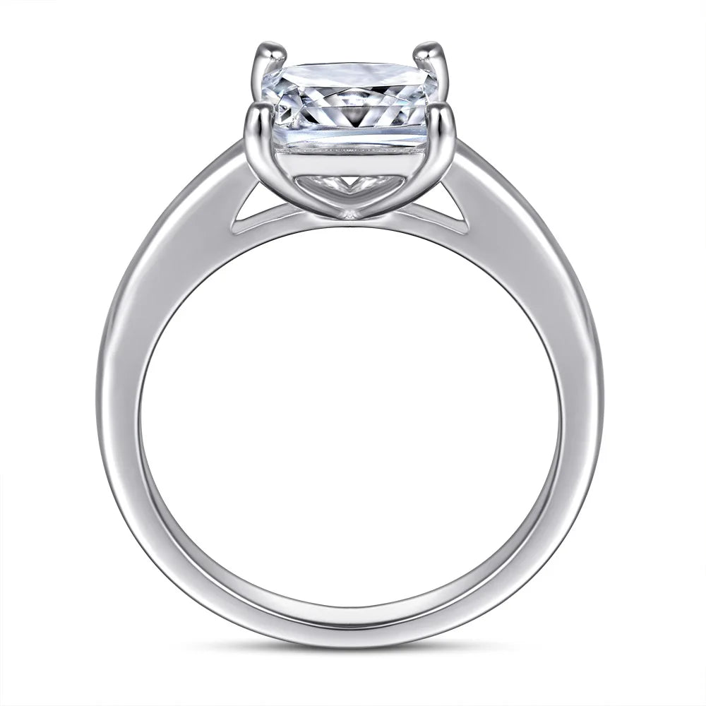 Anillo de boda de plata de ley 925 MuShan Jewelry con diamante de carbono de alta calidad, anillo de compromiso, regalo de Navidad, joyería fina para mujer