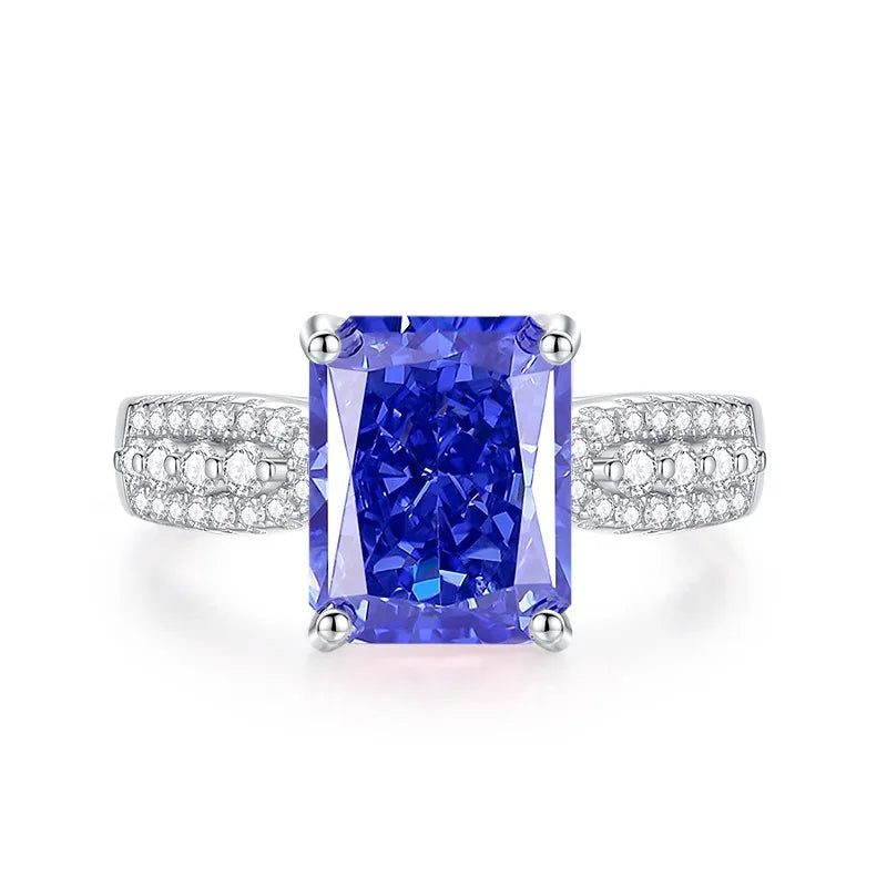 Bague de marque MuShan en argent sterling 925 avec diamant haut carbone (HCD) pour femme, plaquée rhodium, bijou de joaillerie