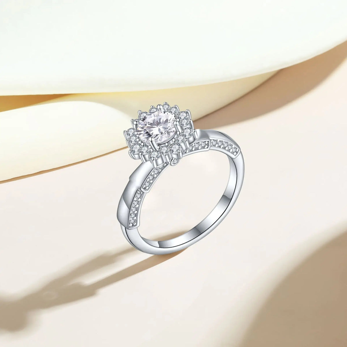 MuShan Jewelry 925 Sterling Silver Ring Wedding Band High Carbon Diamond Sister Gift Elegant Jewelry Women Rings Fine Jewelry