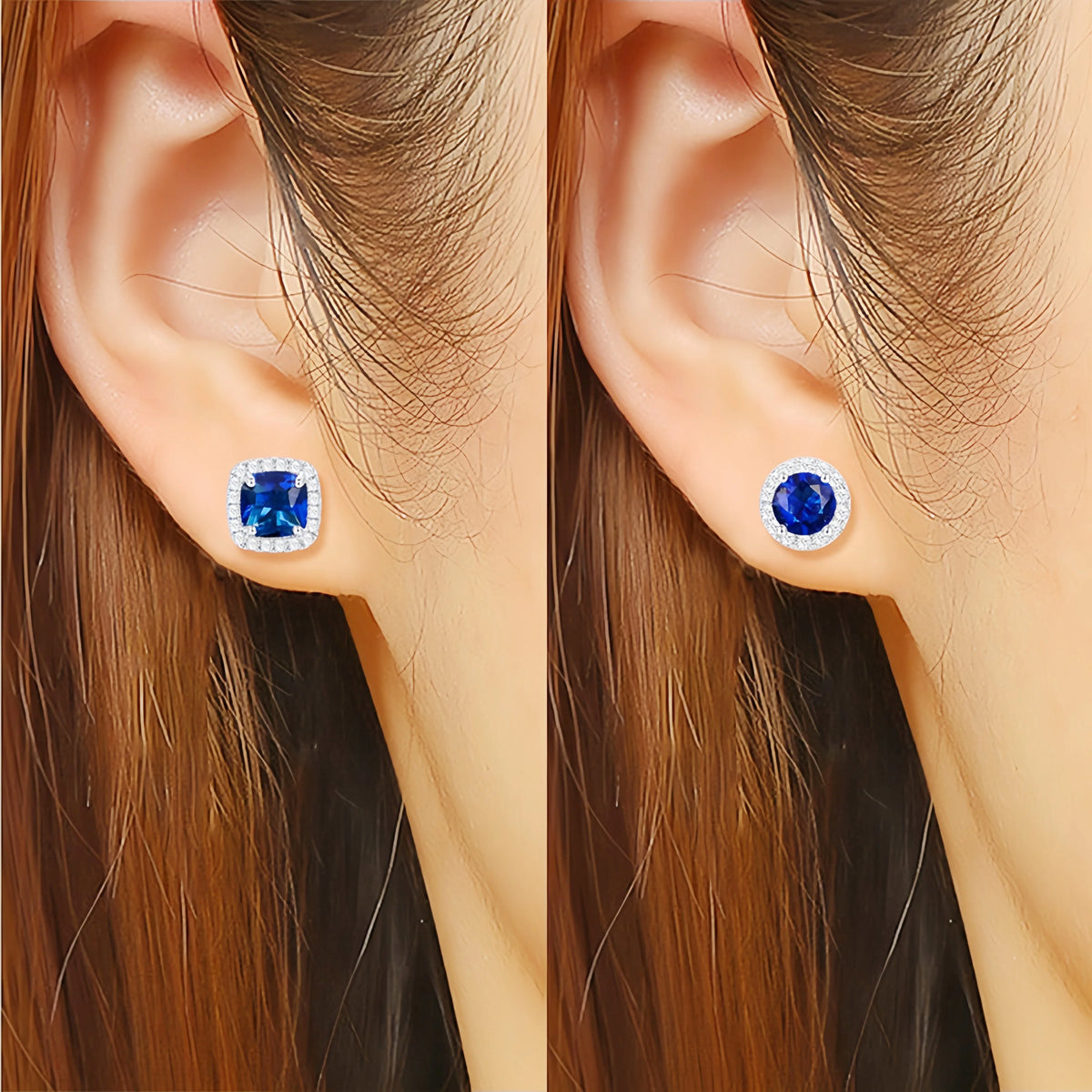 MS Luxury Jewelry 925 Sterling Silver Stud Earrings For Women Gemstones 7A Cubic Zirconia Ear Pin Earrings Stud Fine Jewelry
