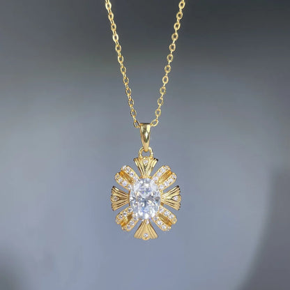Collier MuShan Luxury Jewelry en argent sterling 925, chaîne corde, moissanite éclatante, idéal pour un rendez-vous amoureux, plaqué rhodium, pour épouse, collier breveté MST