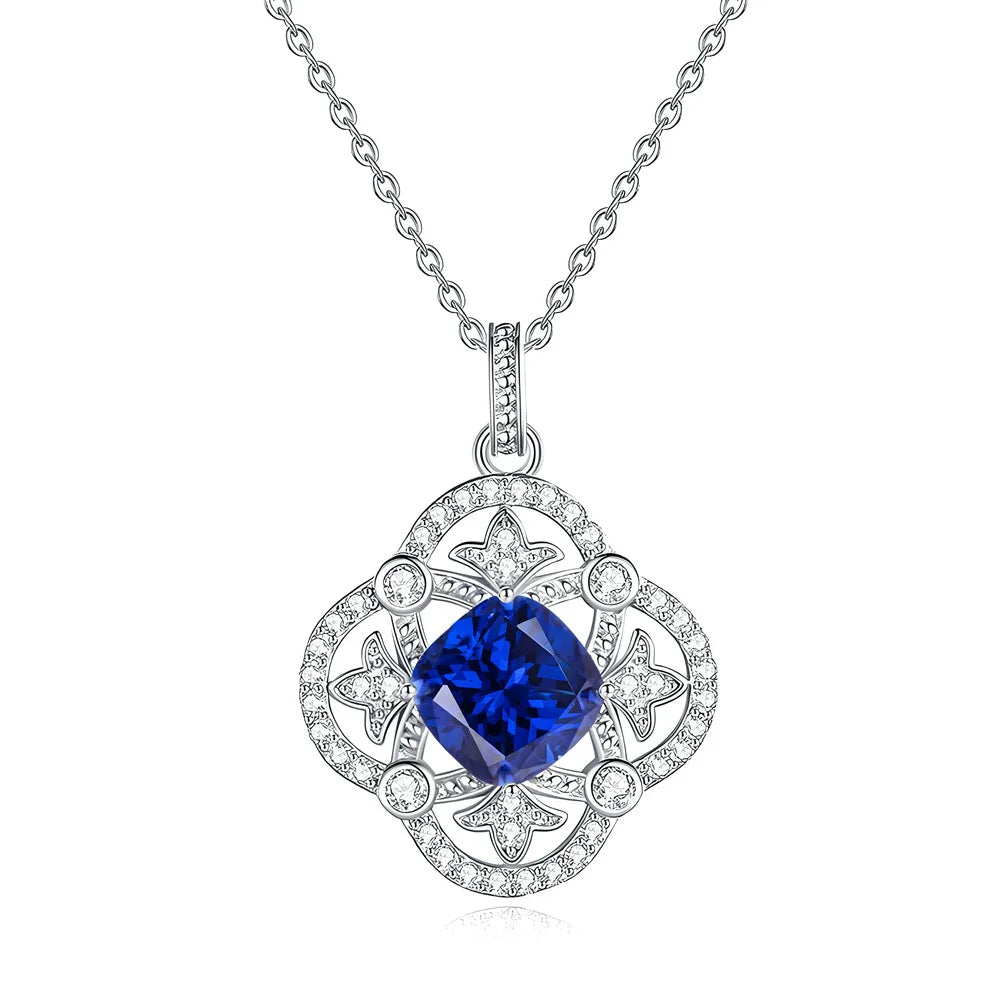 MuShan Jewelry 925 Sterling Silver Necklace Pendant Chain HCD Diamonds Elegant Style Statement Jewelry Women Necklaces Jewelry