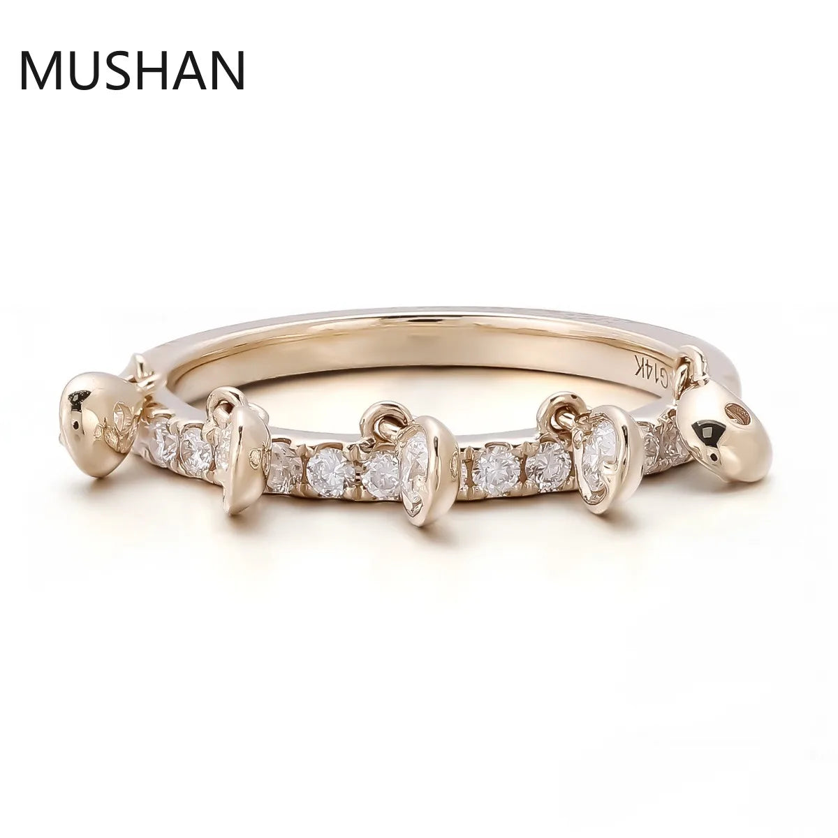 MUSHAN Luxury Custom 14K 18K Gold Rings Band Wedding Jewelry Luxury IGI Certificated Lab Grown Diamond Ring For Women Gifts