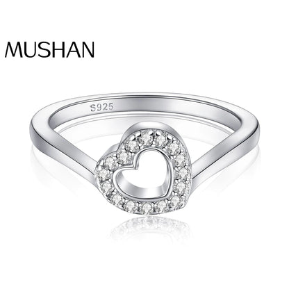 MuShan Jewelry 925 Sterling Silver Ring Wedding Band High Carbon Diamond Gold Plated Statement Jewelry Women Rings Fine Jewelry