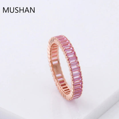 MUSHAN Luxury Custom 14K 18K Gold Rings Band Jewelry With Moissanite Diamond Lab Grown Gemstones Diamond Wedding Ring For Women