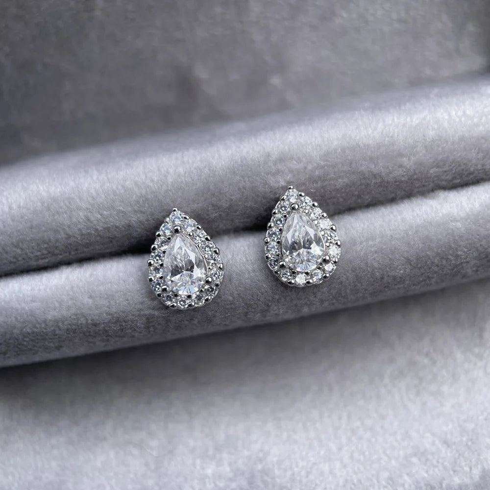 Boucles d'oreilles créoles MuShan en argent sterling 925, tendance, princesse, moissanite, cadeau d'anniversaire pour maman, plaqué rhodium, brevet MST