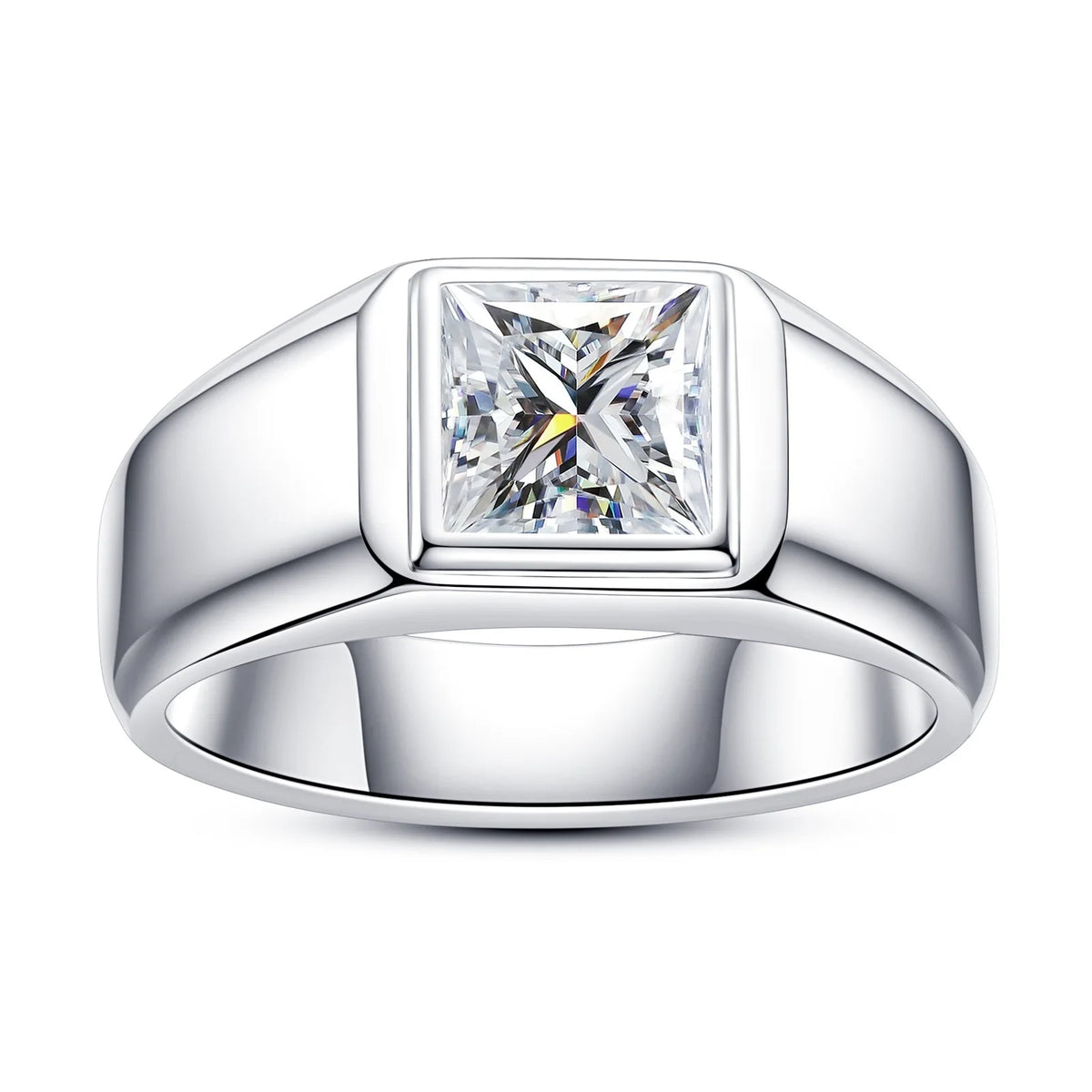Bague de luxe MuShan en argent sterling 925 avec moissanite VVS, bague de Noël pour elle, plaqué or 18 carats, bijou raffiné breveté MST