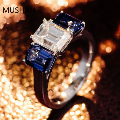 MUSHAN Luxury Custom 14K 18K Gold Rings Band Jewelry With Moissanite Diamond Lab Grown Gemstones Diamond Wedding Ring For Women