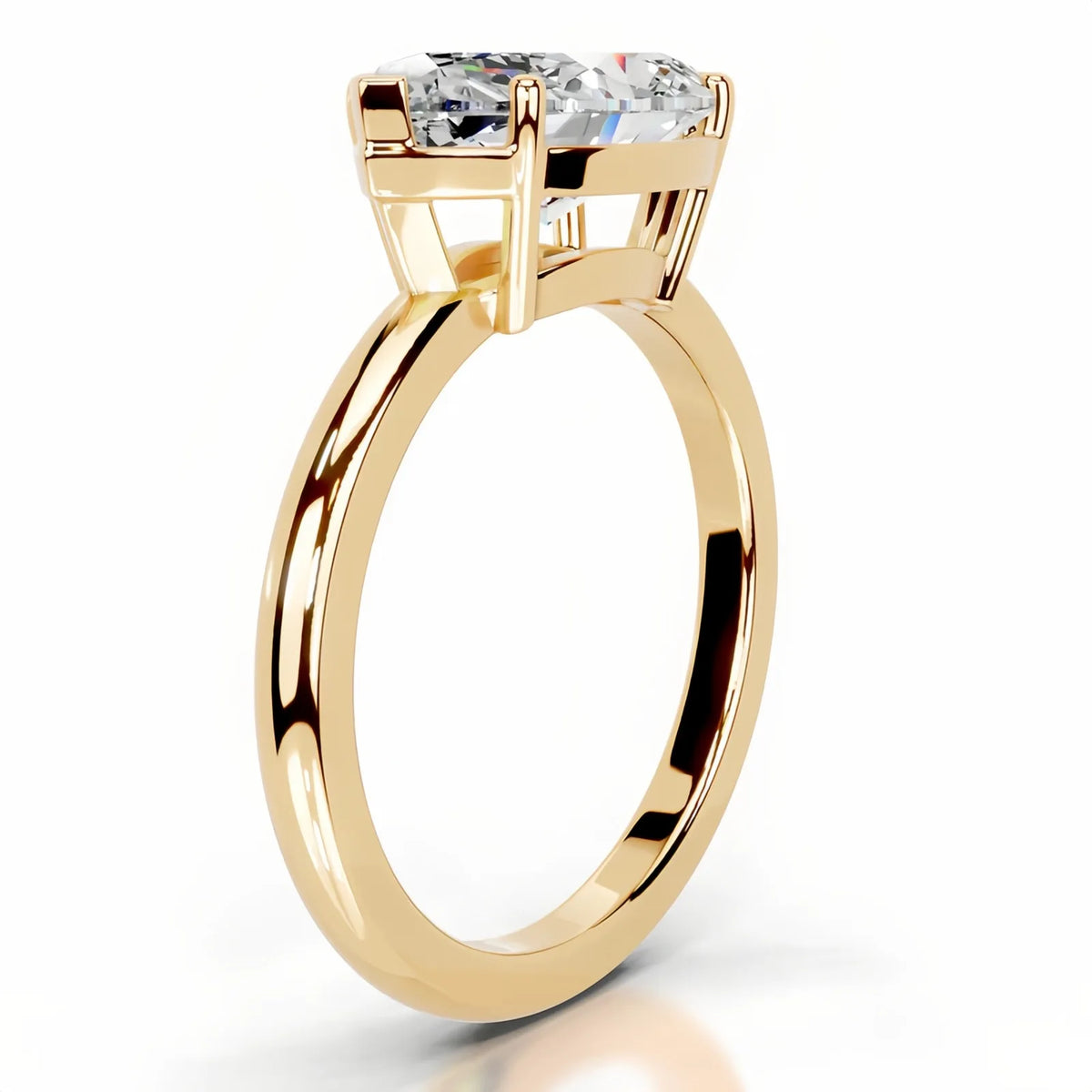 MuShan Designer Jewelry 925 Sterling Silver Ring Round Moissanite Cocktail Ring for Fiancee 18K Gold Plated MST Patent Rings