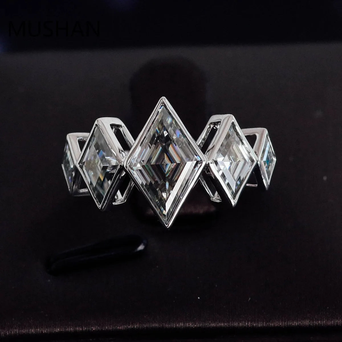 MUSHAN Luxury Custom 14K 18K Gold Rings Band Jewelry With Moissanite Diamond Lab Grown Gemstones Diamond Wedding Ring For Women