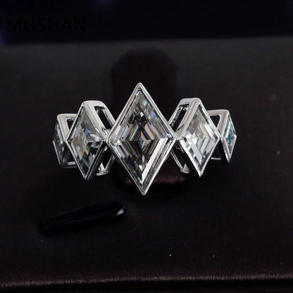 MUSHAN Luxury Custom 14K 18K Gold Rings Band Jewelry With Moissanite Diamond Lab Grown Gemstones Diamond Wedding Ring For Women