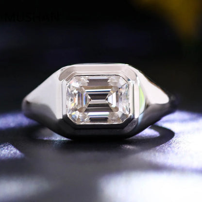 MUSHAN Luxury Custom 14K 18K Gold Rings Band Jewelry With Moissanite Diamond Lab Grown Gemstones Diamond Wedding Ring For Women