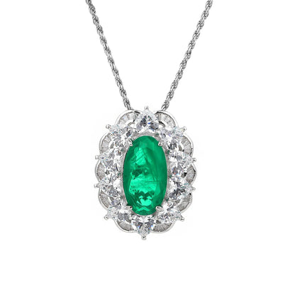 Collar MuShan Luxury Jewelry de plata de ley 925 con rubí cultivado en laboratorio de talla marquesa, para uso diario, para mujer, chapado en oro de 18K, para aniversario