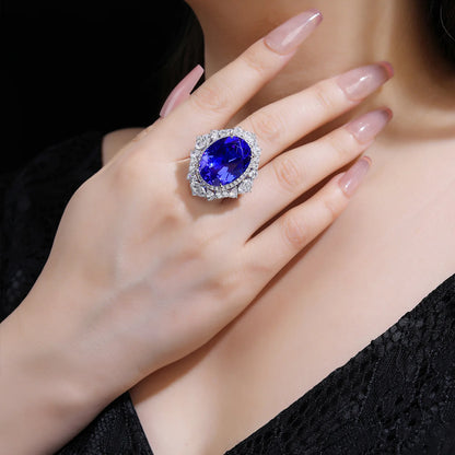 MuShan Jewelry 925 Sterling Silver Ring 5A CZ Gemstones Designer HCD Gemstones Promise Love 925 Sterling Silver Ring Accessories