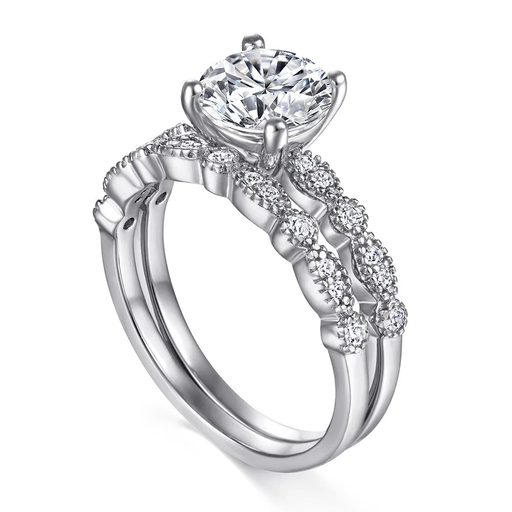 Bague de mariage MuShan Jewelry en argent sterling 925, pierres précieuses HCD, cadeau pour la fête des mères, bague minimaliste pour femme, bijou raffiné
