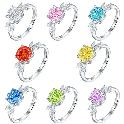 MuShan Jewelry 925 Sterling Silver Ring Wedding Band High Carbon Diamond Engagement Party Chic Style Women Rings Fine Jewelry