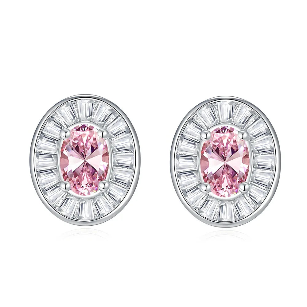 MuShan Jewelry 925 Sterling Silver Stud Earrings Dangle HCD Diamonds Minimalist Best Friend Gift Women Earring Fine Jewelry