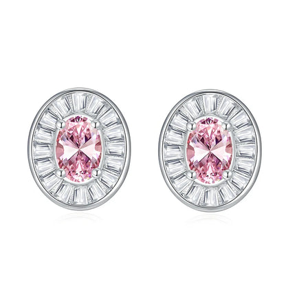 MuShan Jewelry 925 Sterling Silver Stud Earrings Dangle HCD Diamonds Minimalist Best Friend Gift Women Earring Fine Jewelry