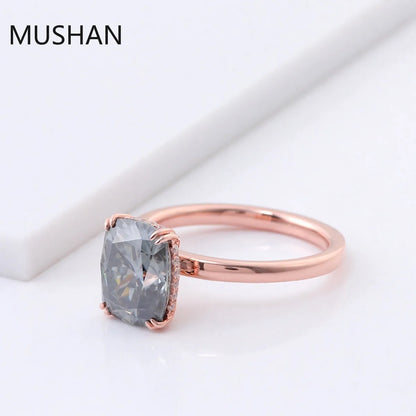 MUSHAN Luxury Custom 14K 18K Gold Rings Band Jewelry With Moissanite Diamond Lab Grown Gemstones Diamond Wedding Ring For Women