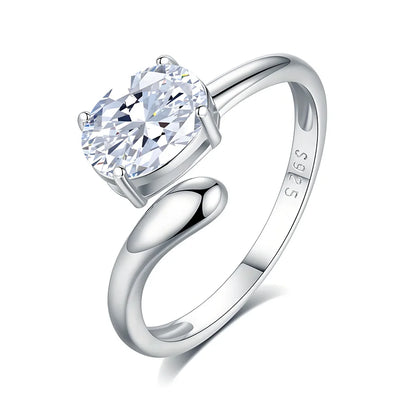 MuShan Jewelry 925 Sterling Silver Ring Wedding Band HCD Gemstones Bachelorette Gift Romantic Style Women Rings Fine Jewelry