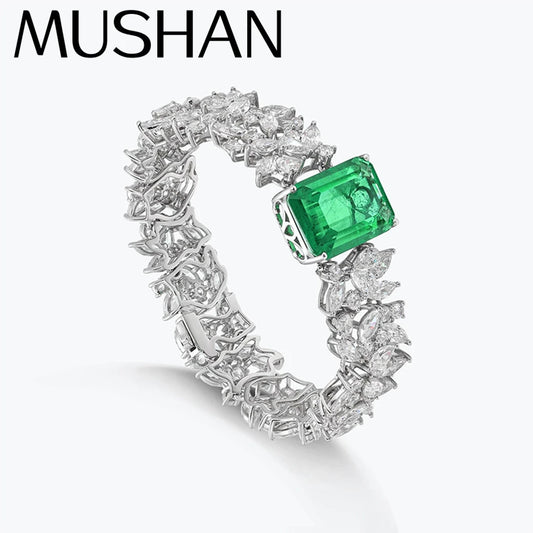 Bracelet tennis glamour MuShan Jewelry en argent sterling 925, zircon 7A, délicat, pour fiançailles et anniversaire, femme