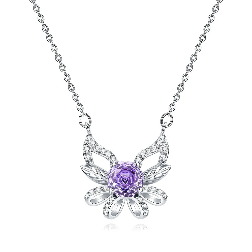 MuShan Jewelry 925 Sterling Silver Necklace Pendant Chain HCD Diamonds Timeless Style Best Friend Gift Women Necklaces Jewelry