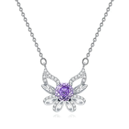 MuShan Jewelry 925 Sterling Silver Necklace Pendant Chain HCD Diamonds Timeless Style Best Friend Gift Women Necklaces Jewelry