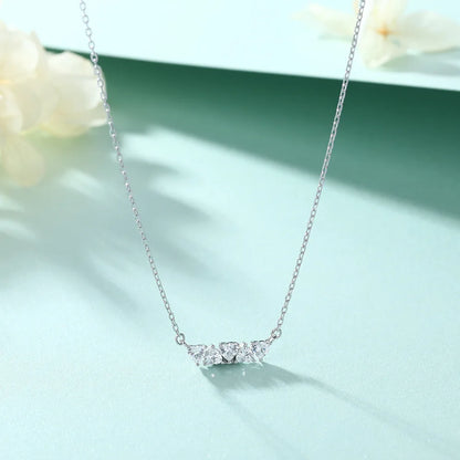 Collar tipo gargantilla de plata de ley 925 de MuShan Jewelry, cadena con diamantes HCD, regalo de aniversario, regalo del Día de la Madre, collares de joyería para mujer