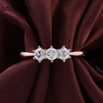 MUSHAN Luxury Custom 14K 18K Gold Rings Jewelry Moissanite Diamond GRA Certificate Wedding Ring For Women