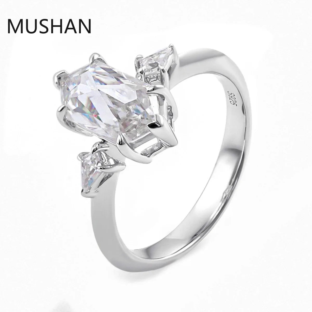 MUSHAN Luxury Custom 14K 18K Gold Rings Band Jewelry With Moissanite Diamond Lab Grown Gemstones Diamond Wedding Ring For Women