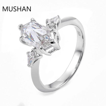 MUSHAN Luxury Custom 14K 18K Gold Rings Band Jewelry With Moissanite Diamond Lab Grown Gemstones Diamond Wedding Ring For Women