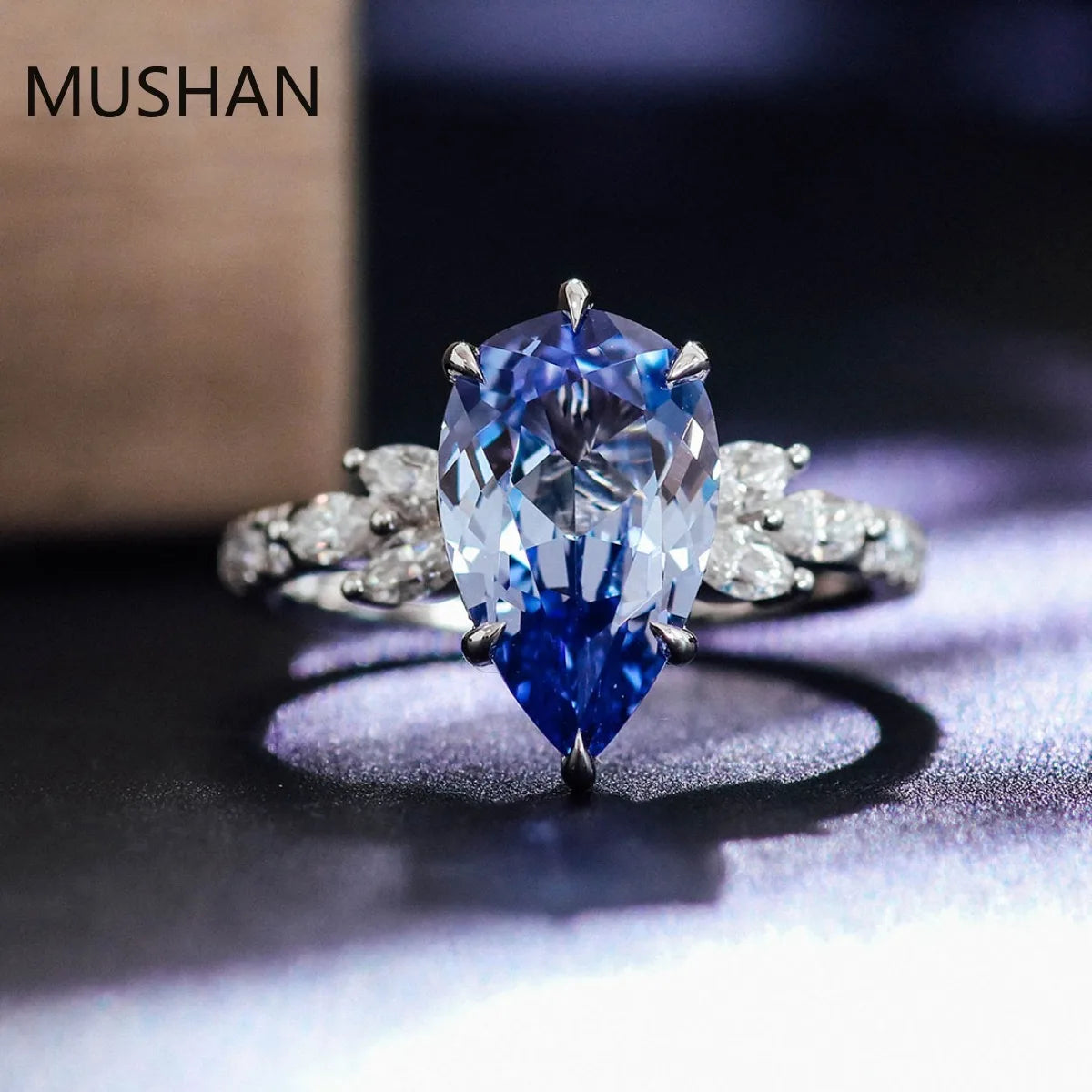 MUSHAN Luxury Custom 14K 18K Gold Rings Band Jewelry With Moissanite Diamond Lab Grown Gemstones Diamond Wedding Ring For Women