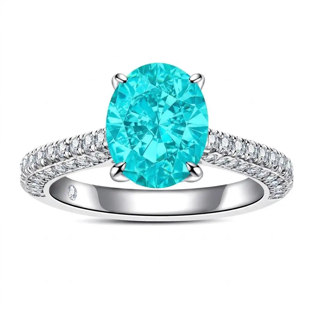 MUSHAN Custom Jewelry 925 Sterling Silver Ring Band 3 ct Lab Grown Gemstones Ruby Emerald Sapphire Sunflower Rings Jewelry