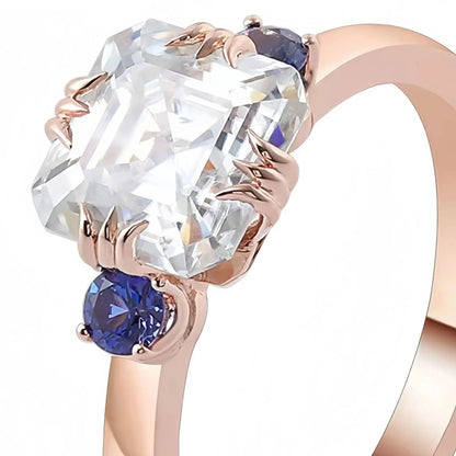 Anillo de compromiso MUSHAN de 2.5 quilates, moissanita color D VVS, banda de oro de 10k, 14k o 18k para mujer, joyería de lujo con piedras preciosas.