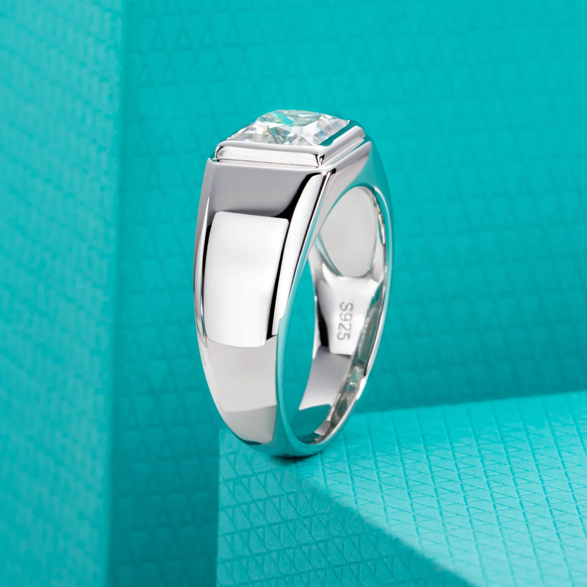 Bague de luxe MuShan en argent sterling 925 avec moissanite VVS, bague de Noël pour elle, plaqué or 18 carats, bijou raffiné breveté MST