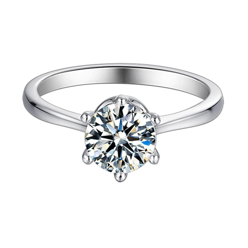 MuShan Jewelry 925 Sterling Silver Ring Moissanite D Color VVS1 Designer Classic Fancy Bold Rings Diamond Accessories