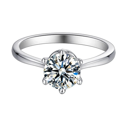 MuShan Jewelry 925 Sterling Silver Ring Moissanite D Color VVS1 Designer Classic Fancy Bold Rings Diamond Accessories