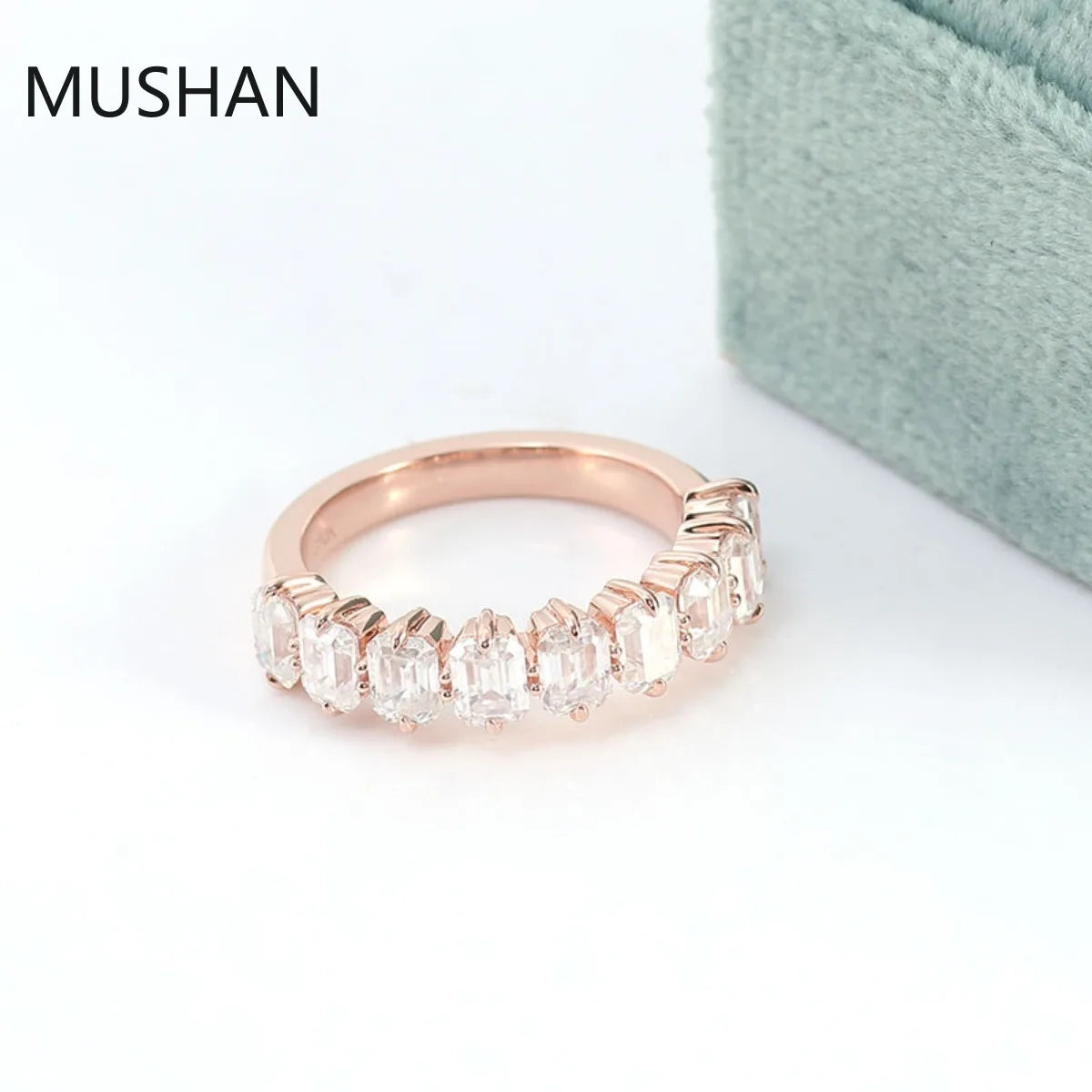 MUSHAN Luxury Custom 14K 18K Gold Rings Band Jewelry With Moissanite Diamond Lab Grown Gemstones Diamond Wedding Ring For Women