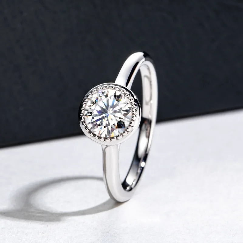 MUSHAN Luxury Jewelry 925 Sterling Silver Ring Band Women GRA Certificated Moissanite Diamond Emerald D Color Rings Fine Jewelry