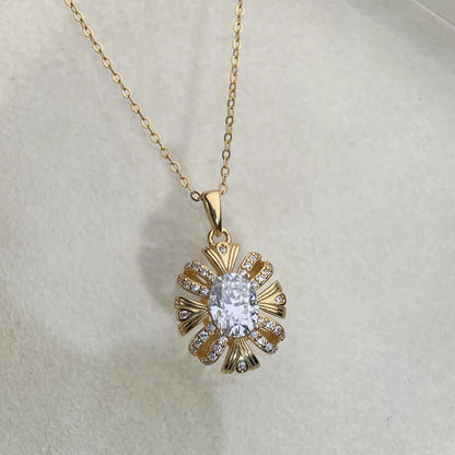 Collier MuShan Luxury Jewelry en argent sterling 925, chaîne corde, moissanite éclatante, idéal pour un rendez-vous amoureux, plaqué rhodium, pour épouse, collier breveté MST