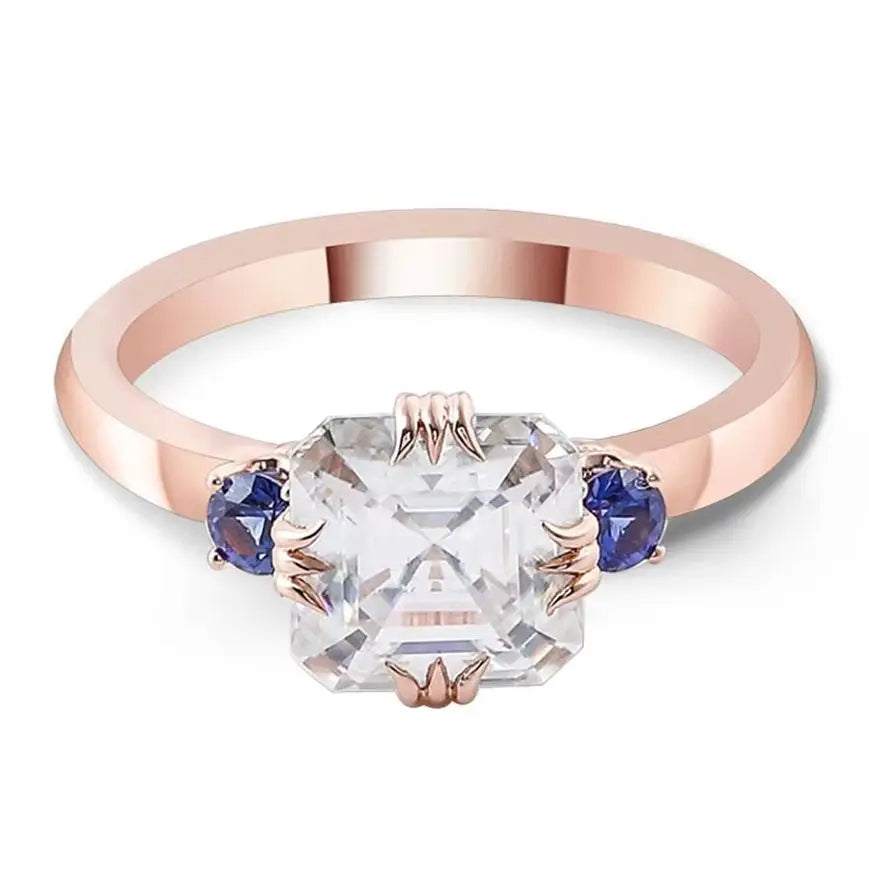 Anillo de compromiso MUSHAN de 2.5 quilates, moissanita color D VVS, banda de oro de 10k, 14k o 18k para mujer, joyería de lujo con piedras preciosas.