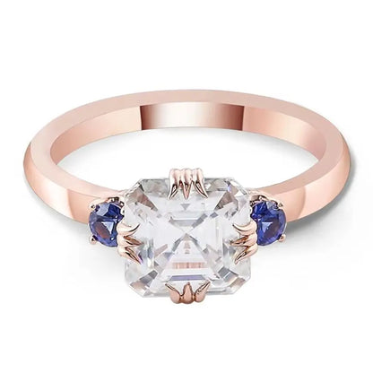 Anillo de compromiso MUSHAN de 2.5 quilates, moissanita color D VVS, banda de oro de 10k, 14k o 18k para mujer, joyería de lujo con piedras preciosas.